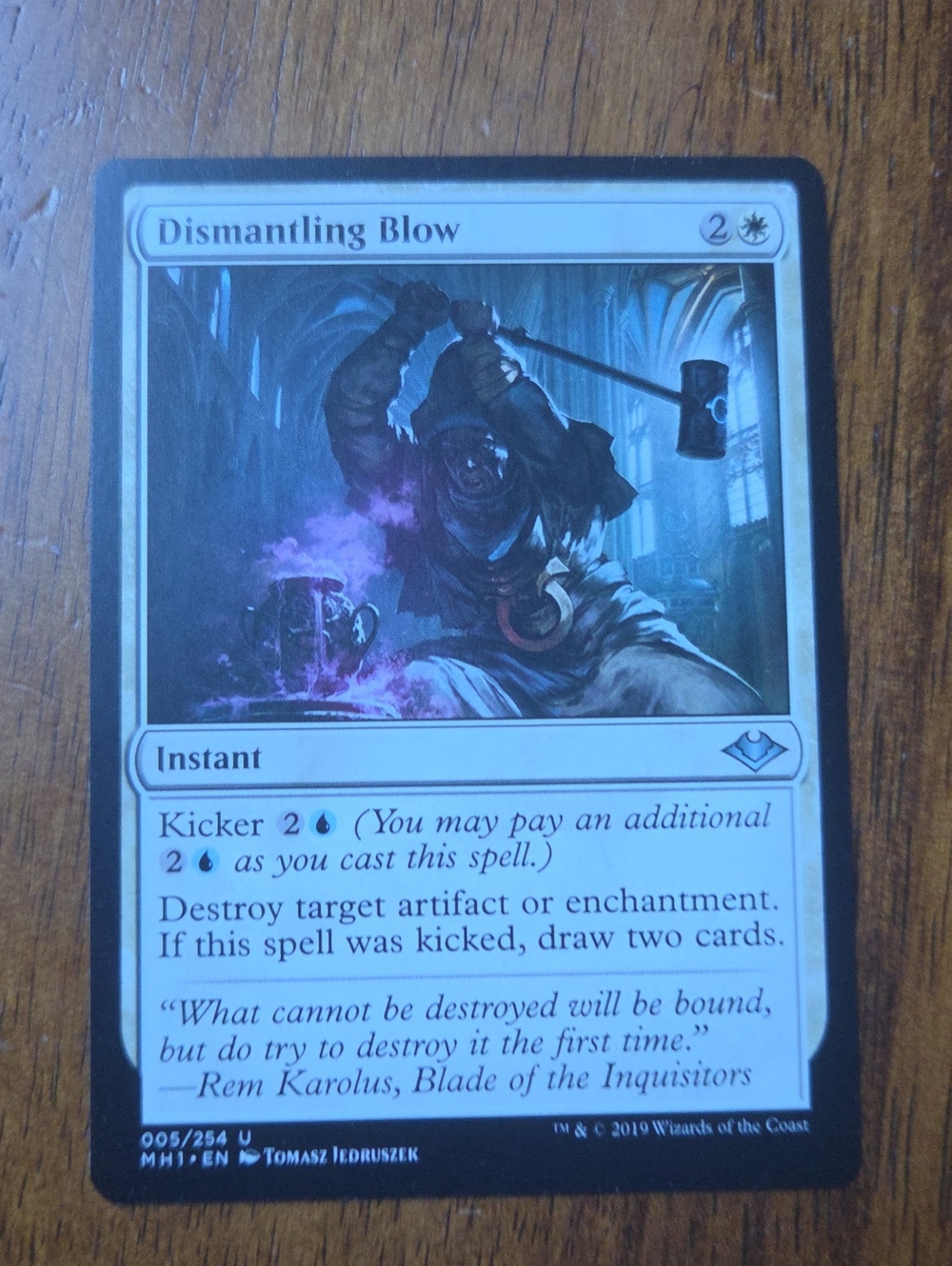 Dismantling Blow Trading Card - Blue